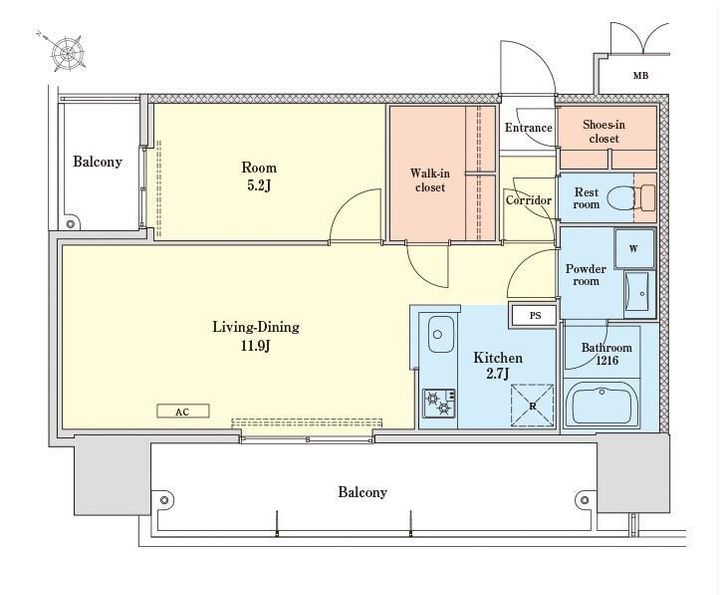 RJRプレシア天神サウスの間取り