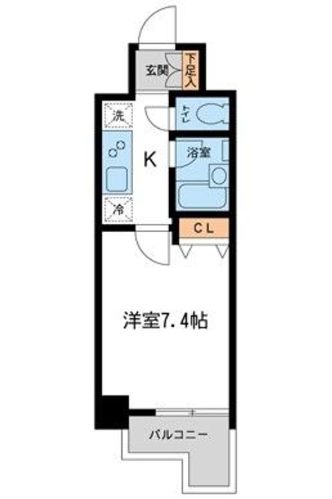 埼玉県越谷市弥生町(マンション)の賃貸物件の間取り