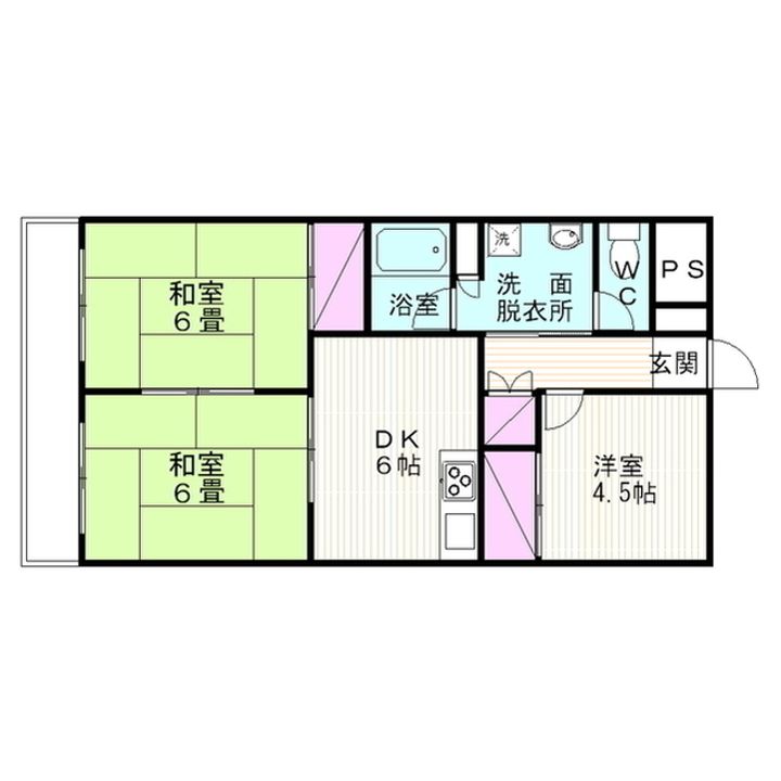 丸山コーポ Bの間取り
