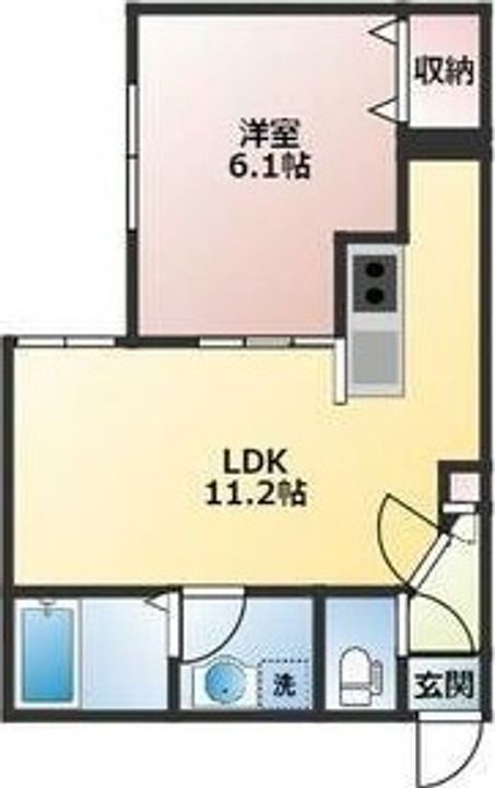 北海道札幌市西区発寒十条2(マンション)の賃貸物件の間取り