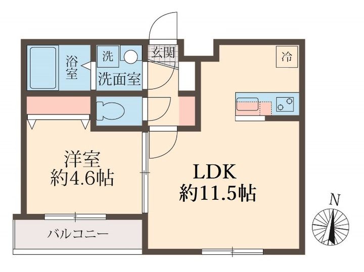 千葉県船橋市二宮1(アパート)の賃貸物件の間取り