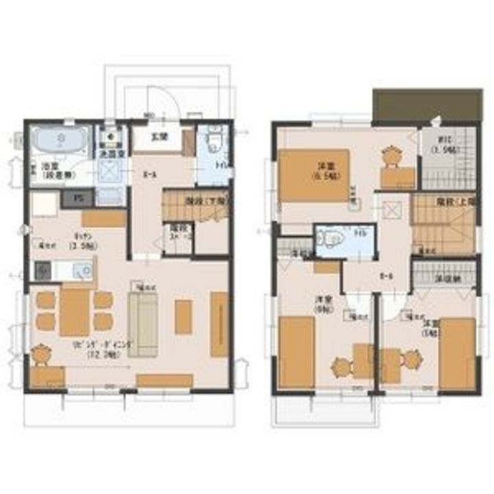 栃木県宇都宮市平松本町(一戸建)の賃貸物件の間取り