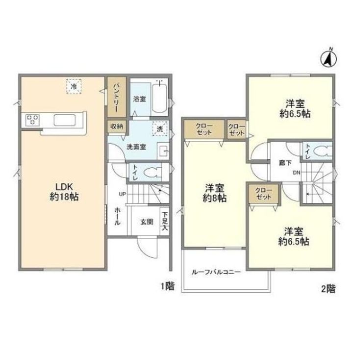 東京都八王子市四谷町(一戸建)の賃貸物件の間取り