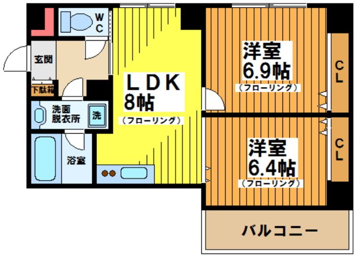 東京都渋谷区笹塚3(マンション)の賃貸物件の間取り
