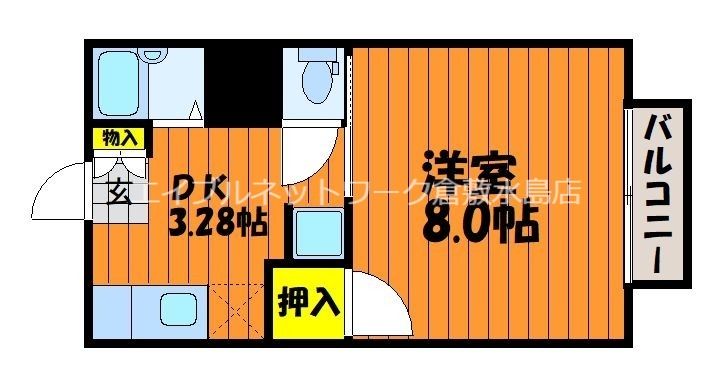 岡山県総社市北溝手(アパート)の賃貸物件の間取り