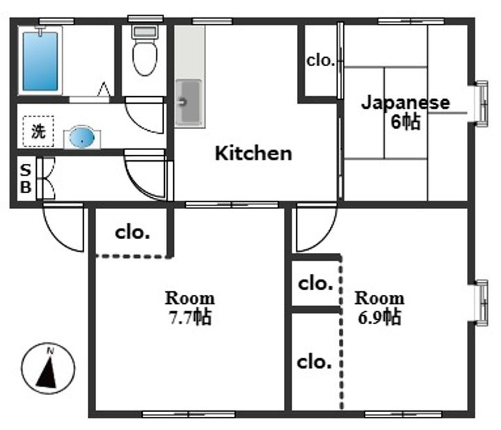 ディアコートDの間取り