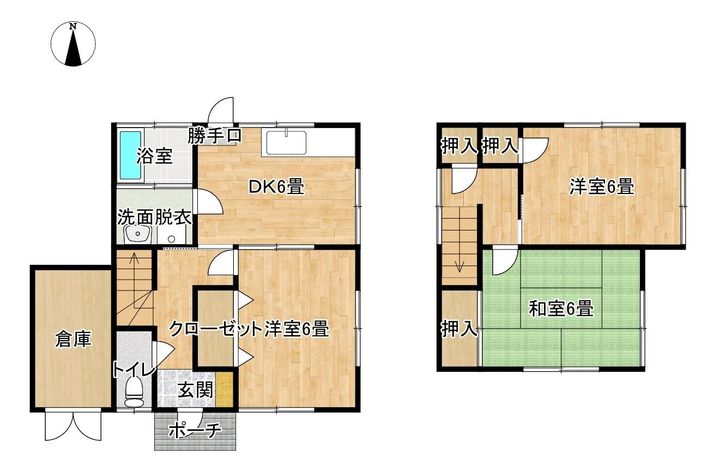 広島県広島市佐伯区五日市中央7(一戸建)の賃貸物件の間取り