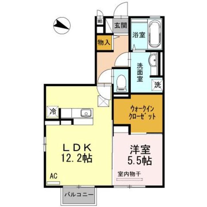 新潟県新潟市東区石山5(アパート)の賃貸物件の間取り