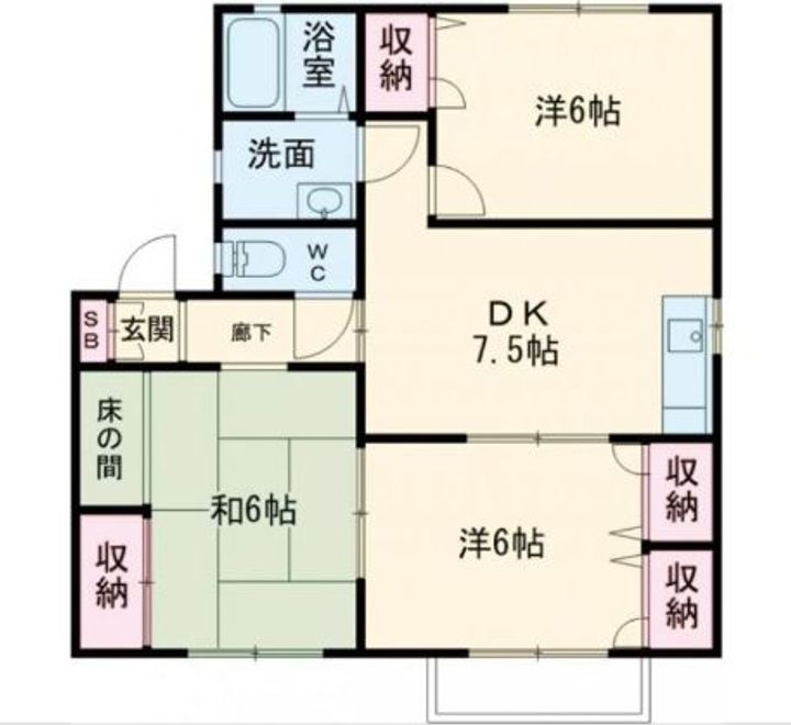 新潟県三条市桜木町(アパート)の賃貸物件の間取り