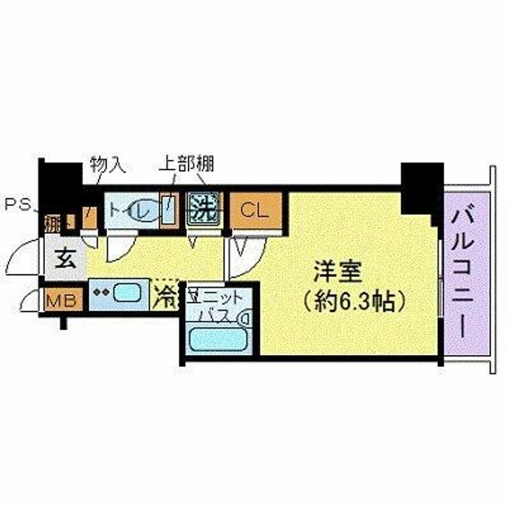 東京都新宿区西新宿4(マンション)の賃貸物件の間取り