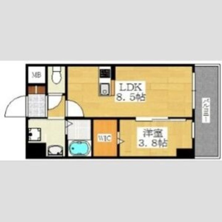 大阪府大阪市住吉区清水丘2(マンション)の賃貸物件の間取り