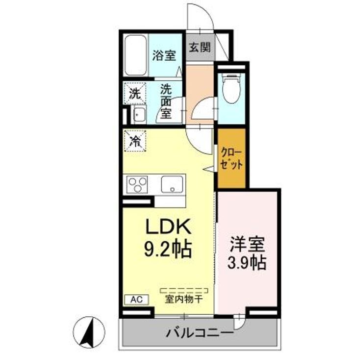 広島県福山市今津町(アパート)の賃貸物件の間取り