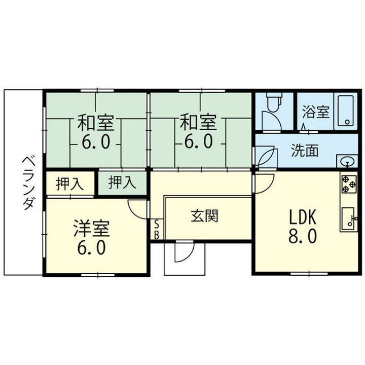 熊本県熊本市南区城南町東阿高(一戸建)の賃貸物件の間取り