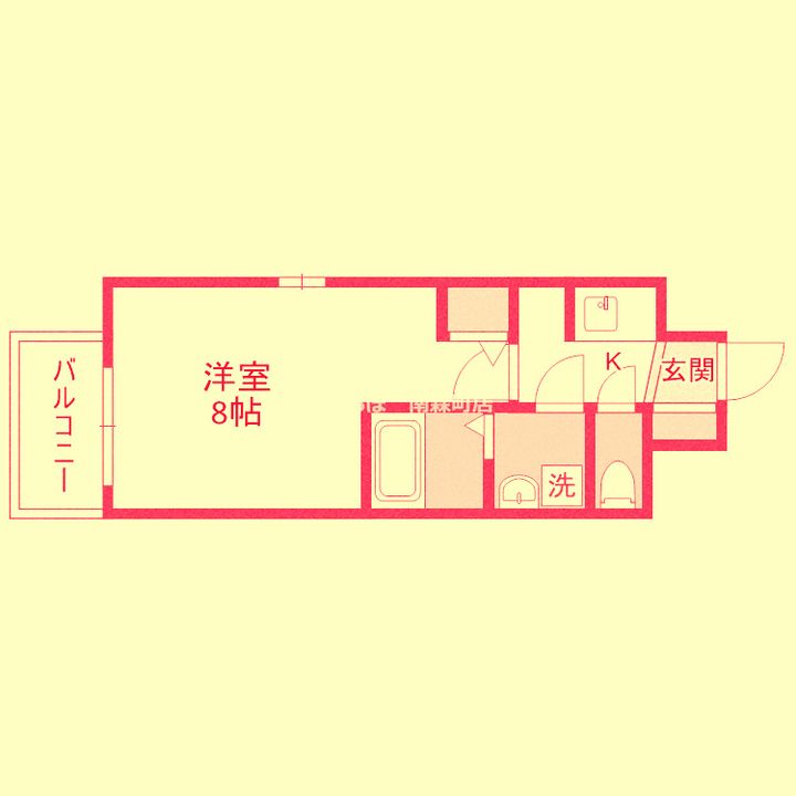 大阪府大阪市中央区松屋町住吉(マンション)の賃貸物件の間取り