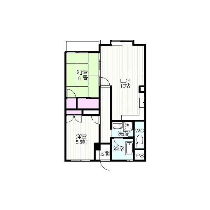 静岡県沼津市岡一色(マンション)の賃貸物件の間取り