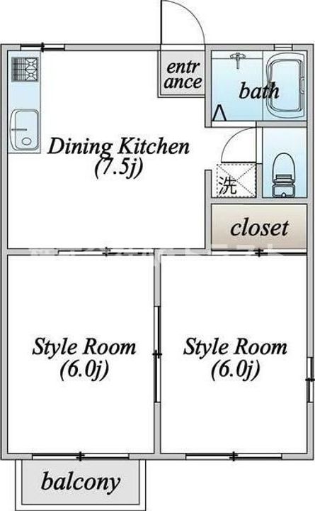埼玉県上尾市大字原市(アパート)の賃貸物件の間取り