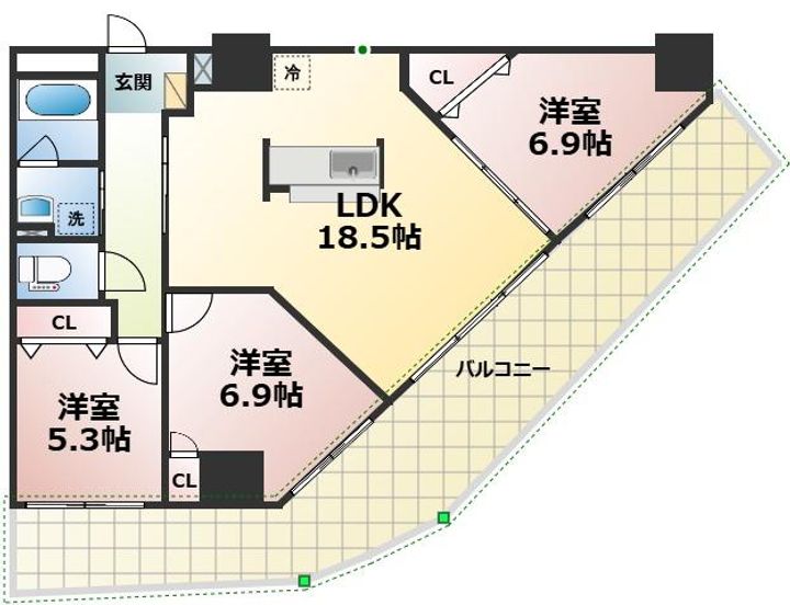 カゼマチテラスの間取り
