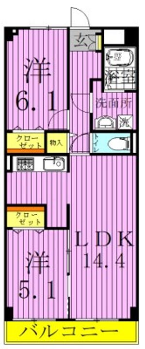 リベラ サンリット カーサの間取り