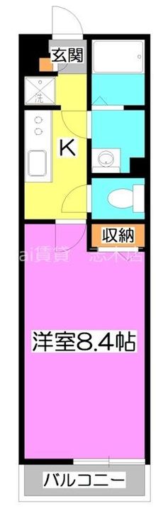 埼玉県志木市柏町1(マンション)の賃貸物件の間取り