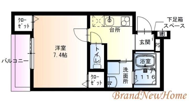 フジパレス鳳駅西VI番館の間取り