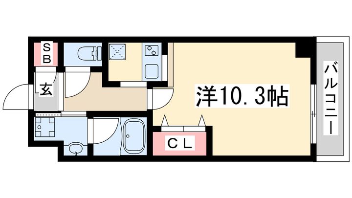 シュペルブ江坂の間取り