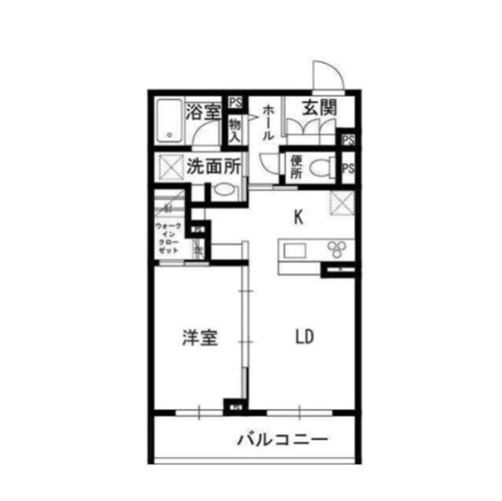 東京都国立市西1(マンション)の賃貸物件の間取り