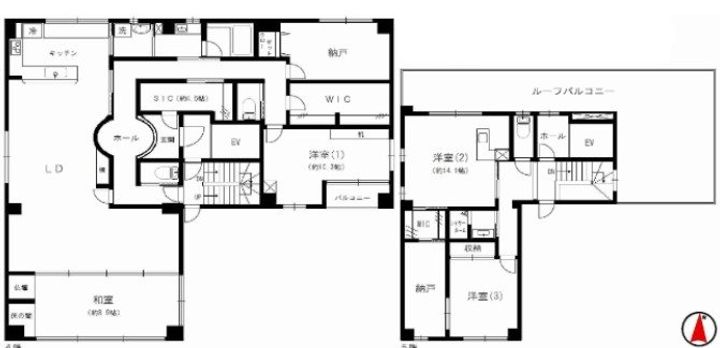 東京都中野区南台2(マンション)の賃貸物件の間取り