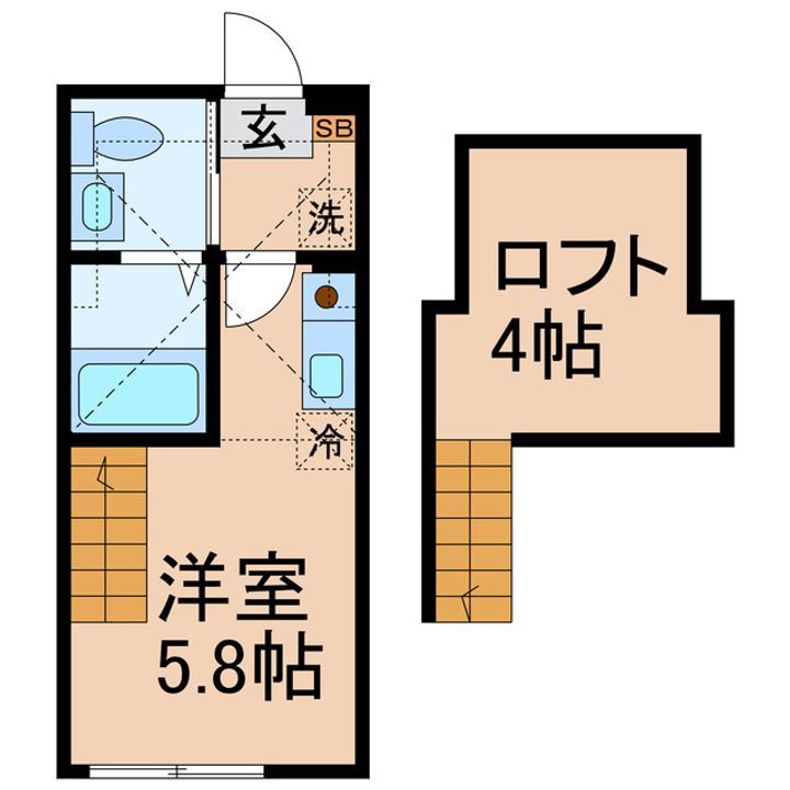 神奈川県横浜市保土ヶ谷区和田2(アパート)の賃貸物件の間取り