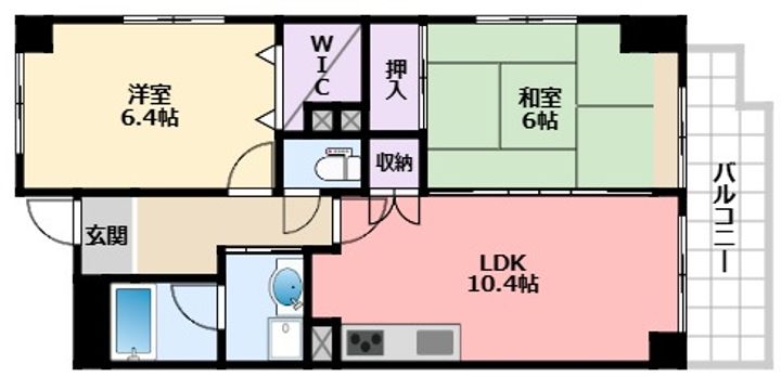 兵庫県西宮市鳴尾町4(マンション)の賃貸物件の間取り