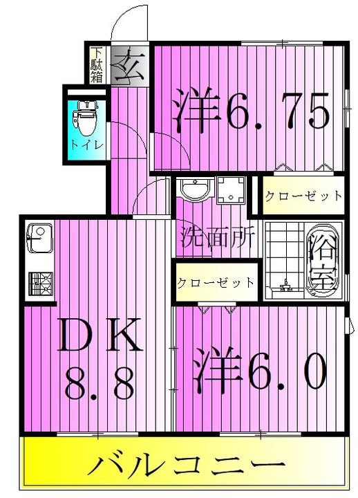 東京都葛飾区東金町7(アパート)の賃貸物件の間取り