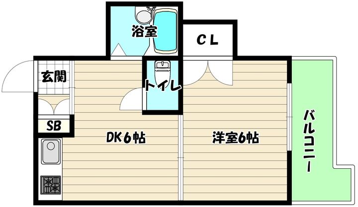 大阪府大阪市淀川区東三国5(マンション)の賃貸物件の間取り