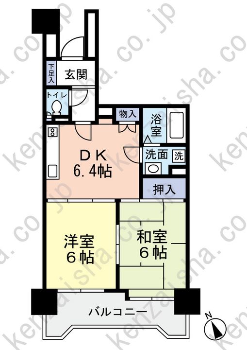 サンライズマンション大和の間取り