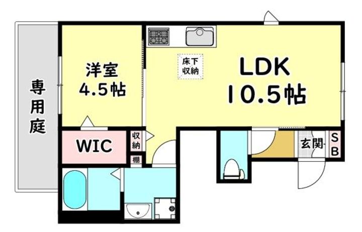 大阪府門真市上島町(アパート)の賃貸物件の間取り