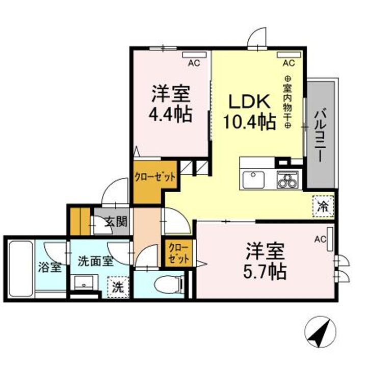 東京都町田市中町4(アパート)の賃貸物件の間取り