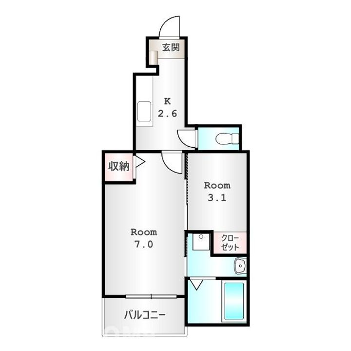 群馬県伊勢崎市今泉町1(アパート)の賃貸物件の間取り