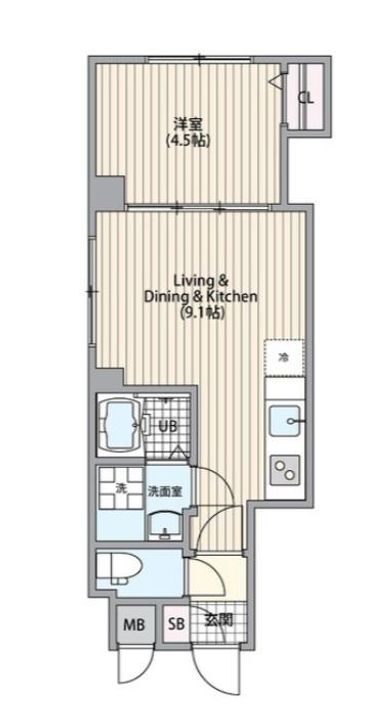 東京都渋谷区恵比寿2(マンション)の賃貸物件の間取り