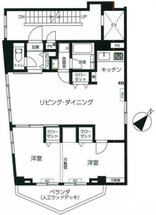 東京都中野区本町5(マンション)の賃貸物件の間取り