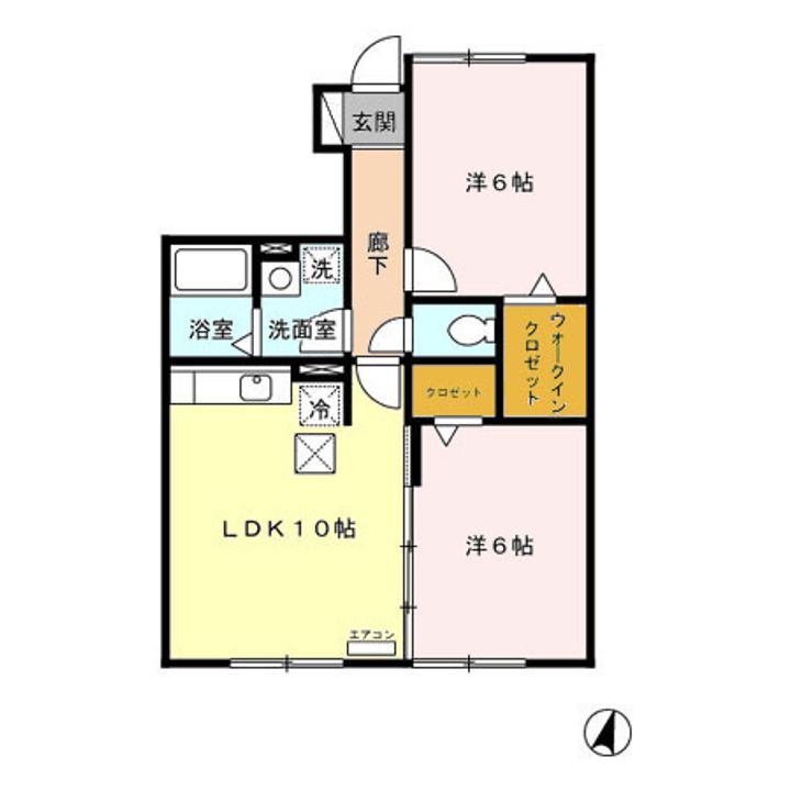 ワイズガーデン A棟の間取り