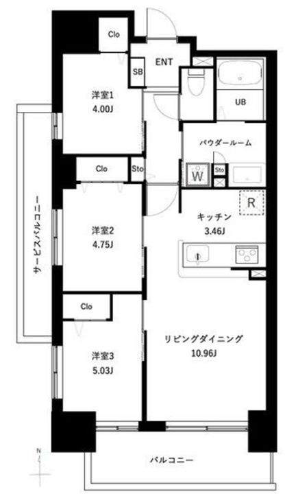 アーバンパーク谷在家の間取り