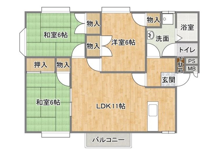 ドミール東田Iの間取り