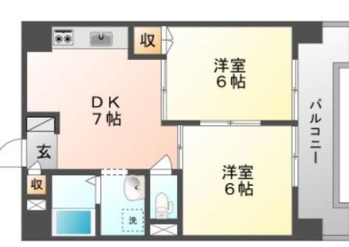 ハイツ岡本の間取り