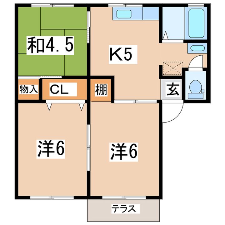 福島県郡山市鳴神1(アパート)の賃貸物件の間取り