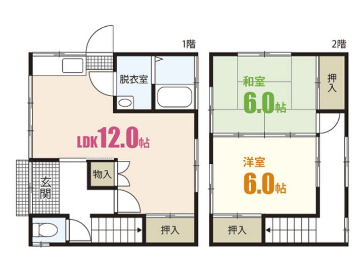 広島県広島市安佐南区伴東3(一戸建)の賃貸物件の間取り