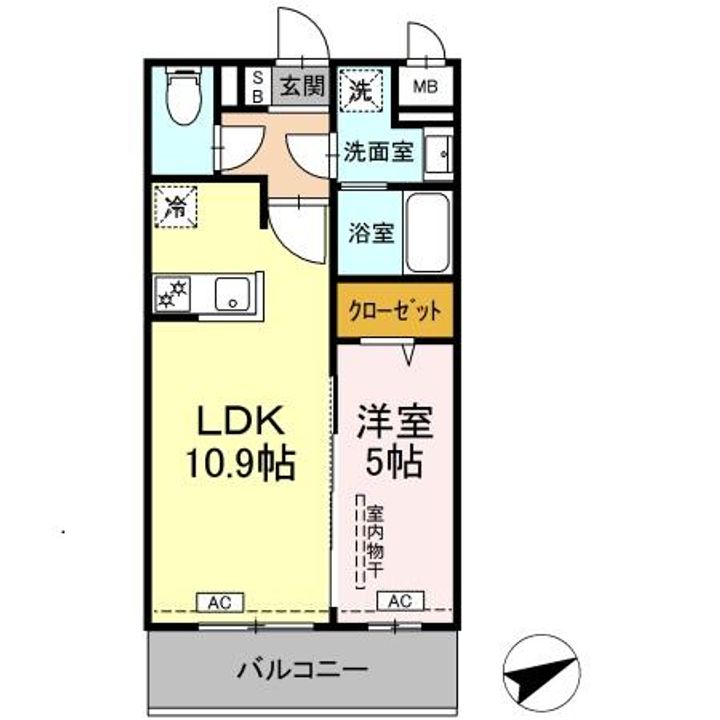 東京都大田区西馬込1(マンション)の賃貸物件の間取り