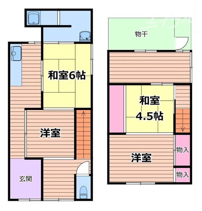 大阪府吹田市出口町(一戸建)の賃貸物件の間取り
