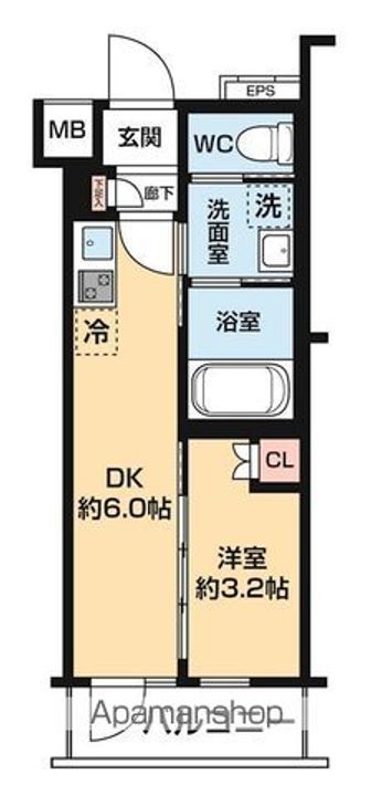 東京都中野区新井5(マンション)の賃貸物件の間取り