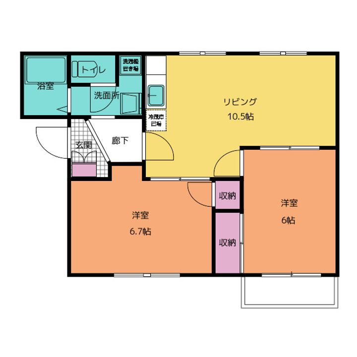 タウニイエードBの間取り