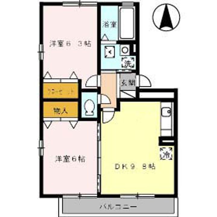 オークスK A棟の間取り