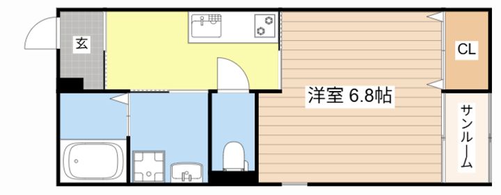 滋賀県蒲生郡日野町大窪(アパート)の賃貸物件の間取り