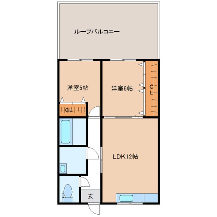りとるたうん 東の間取り